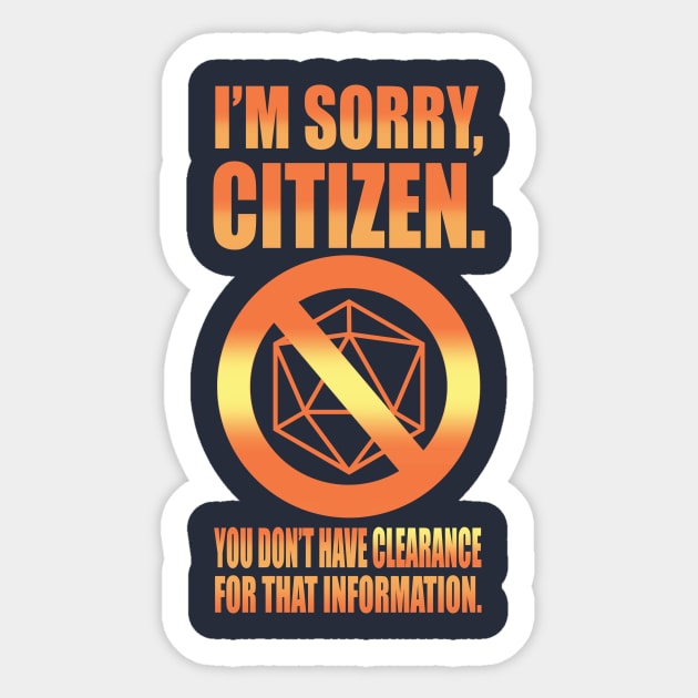 No Clearance Citizen Sticker by EverTomorrow